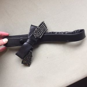 J. Crew Leather bow belt